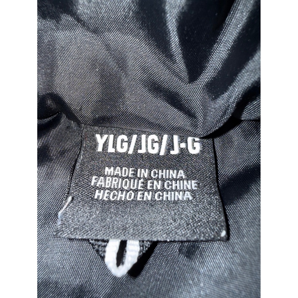 Under Armour Kids Black Gray Colorblock Puffer Jacket Hooded Full Zip YLG Large - Picture 6 of 8